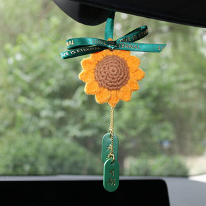 Thiết Kế Mới Mô Phỏng Hướng Dương <span class=keywords><strong>Tag</strong></span> Hành Động Con Số Xe Mặt Dây Chuyền Dây Buộc Trang Trí Phụ Kiện Xe Mặt Dây Chuyền Trang Trí Phụ Tùng Tùy Chỉnh - Product Image 4