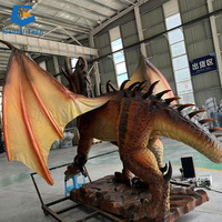Dragon animé réaliste AD-02 Dragon Western Animatronic réaliste avec fumer pour la décoration du spectacle d'Halloween en silicone