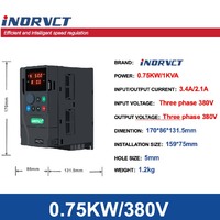 Convertisseur de fréquence variable VFD 0.75kw 1.5kw 2.2kw 4kw 5.5kw 7.5kw 11kw 15kw 18.5kw 220v VFD Drive AC Motor Drive