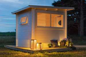 Cabine de sauna extérieure de style scandinave |   Maison de spa compacte en <span class=keywords><strong>bois</strong></span> avec véranda - Product Image 3