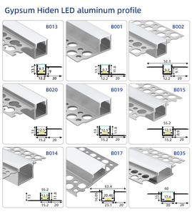B049 cho trần khô tường Alu kênh hồ sơ lõm kiến trúc vách thạch cao thạch cao đơn Phương thạch cao trong LED Nhôm hồ sơ - Product Image 5
