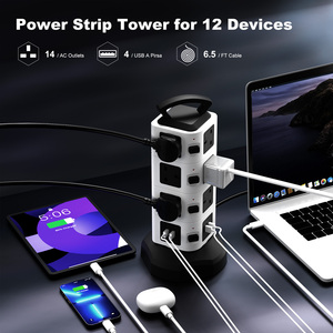Nhà Máy Trực Tiếp Junwei 11 Cách 2 USB Tháp Mở Rộng Tăng Bảo Vệ Đa Cắm Mở Rộng Cho Nhà Văn Phòng - Product Image 2