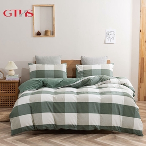 Chăn Ga Giường Cotton Màu Trơn Tùy Chỉnh Thân Thiện Với Da Chăn Ga Giường Cỡ Queen <span class=keywords><strong>King</strong></span> Chăn Ga Trải Giường Gia Đình Bộ Bằng Cotton - Product Image 1