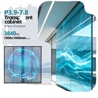 Pantalla LED Transparente para Ventanas de Vidrio P3.91 P7.81, Video Wall Publicitario Comercial