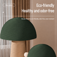 Griffoir pour chat durable avec colonne en sisal intégrée, design vertical en forme de champignon, ne perd pas ses fibres