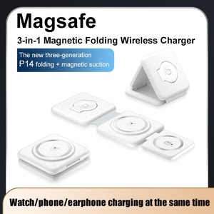 Trạm sạc đứng bàn điện thoại chargeur <span class=keywords><strong>3</strong></span> trong 1 có thể gập lại sạc không dây điện thoại di động đa chức năng không dây sạc từ 3n1 - Product Image 2