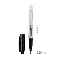 0.5mm 6 bâtons marqueur effaçable à sec spécial tableau blanc papier cahier encre colorée pointe ronde pour tableau blanc et cahier de papier