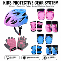 Ensemble de protection pour tout-petits : Casque à coque PC, Gants sans doigts en EPS, pour le skateboard, réglable, pour l'extérieur