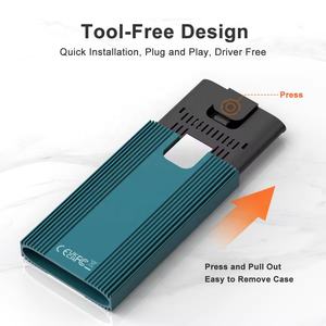 Carcasa Externa de Aluminio Tipo C para Unidad de Estado Sólido PCIE, Compatible con OEM, USB3.<span class=keywords><strong>2</strong></span> Gen <span class=keywords><strong>2</strong></span> 20Gbps, Nvme M.<span class=keywords><strong>2</strong></span> SSD - Product Image 2