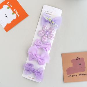 प्यारी लड़की बाल क्लिप सामान के बारे में मोती धनुष गाँठ बैंग क्लिप फूल - Product Image 4