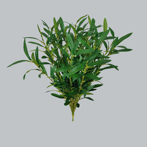 Feuille d'olivier artificielle Mengjie, plante verte à tige unique de 50 cm, fleur en soie pour décorations de mariage et arrangements floraux - Product Image 1