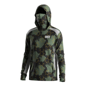 Camisa de Pesca con Capucha para Hombre, Protección Solar UPF50+, Tejido Ligero y Transpirable para Largas Sesiones de Pesca - Product Image 1