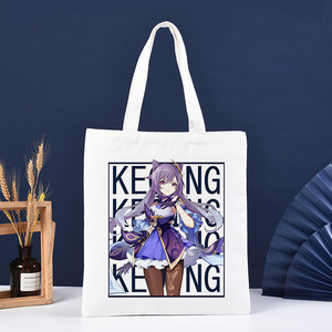 Sac en toile imprimé Genshin Impact <span class=keywords><strong>Hu</strong></span> <span class=keywords><strong>Tao</strong></span> pour le commerce transfrontalier, sac à bandoulière style Harajuku, sac de courses portable - Product Image 3