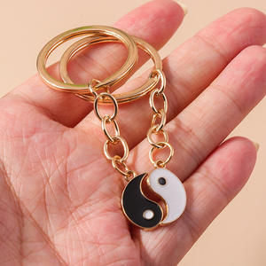 Portachiavi per Coppie in Stile Wenyinese, Design Cartoon di Tendenza Nazionale con Cuore Tai - Product Image 3