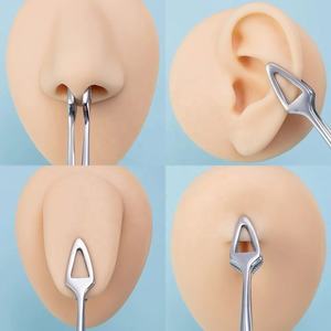 Aço inoxidável Tattoo Needles Slotted Locking Forceps Ear Lip Belly Navel Tongue Piercing Clamp e Pinças Piercing Tool - Product Image 3