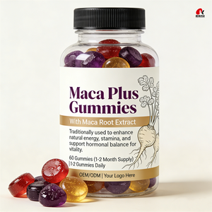 Gomitas de <span class=keywords><strong>Maca</strong></span> Plus OEM/ODM con Vitamina B6 y Zinc, Energía, Vitalidad, Apoyo Hormonal, a Base de Pectina, Suplemento Dietético GMP/Halal/Kosher - Product Image 1