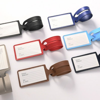 Etiquettes à bagages personnalisées en cuir PU Accessoire d'étiquette de bagage personnalisé multicolore à la mode pour ceintures