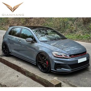 Estensione Minigonne Laterali per VW <span class=keywords><strong>Golf</strong></span> 7 7.5 <span class=keywords><strong>R</strong></span> <span class=keywords><strong>Line</strong></span>, Stile GTI TCR Nero Lucido, Kit Carrozzeria - Product Image 3