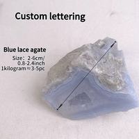Geoda de Cristal de Ágata de Encaje Azul Natural al por Mayor para Colección