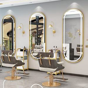 Estación de Planchado y Espejo Todo en Uno de Lujo Moderno, Espejo de Pared Metálico para Barbería y Peluquería con Luz Interna para Hoteles - Product Image 2