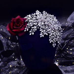 YouLaPan – bandeau et peigne à <span class=keywords><strong>cheveux</strong></span> vintage faits à la main avec strass, accessoires de mode pour femmes, HP462 - Product Image 4