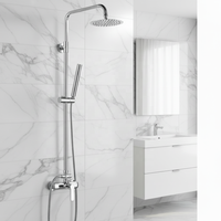 Ensemble de douche mural multifonctionnel Momali avec pommeau thermostatique en laiton et jet doux pour salle de bain