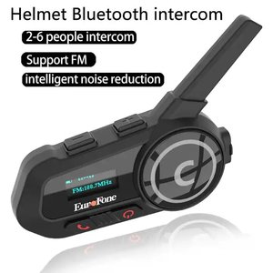 <span class=keywords><strong>Intercomunicador</strong></span> para Casco de Motocicleta EUROFONE V5.1 IP67 Resistente al Agua, 1200M, Compartición de Música en Grupo para 6 Motociclistas, con Cancelación de Ruido - Product Image 1