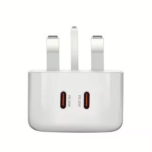 PD Charger Block UK Socket Dual <b>Type</b> <b>C</b> Charger 20W 40W Phone Charger USB-<b>C</b> Power <b>Adapter</b> for Mobile Phone - Product Image 2