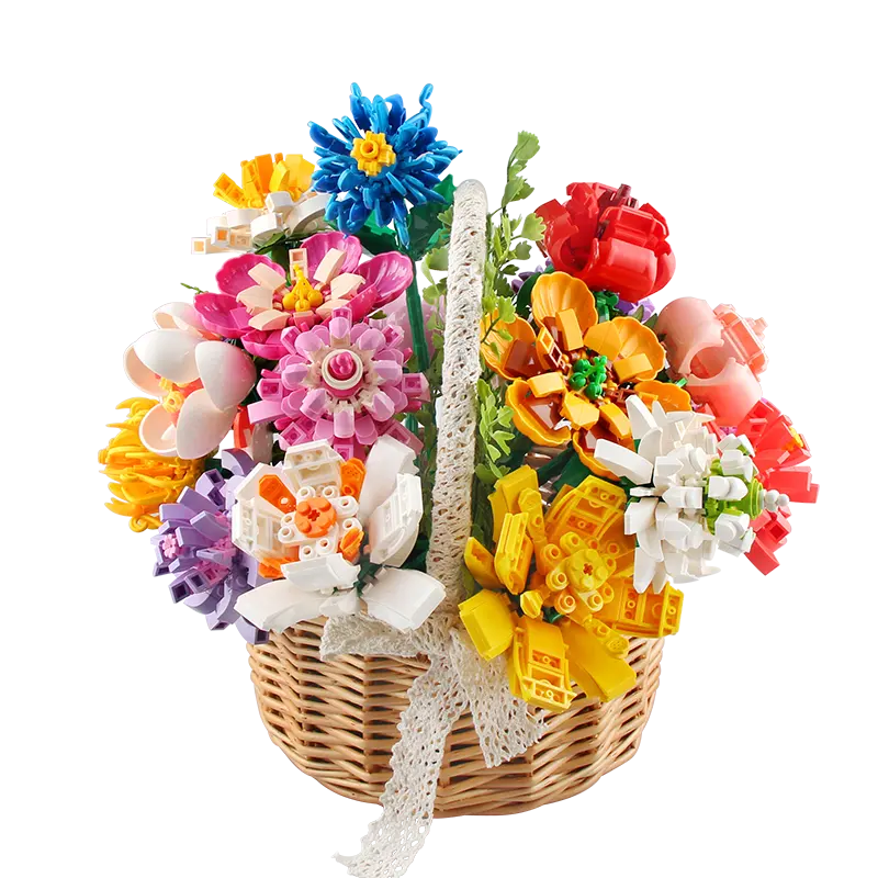 Creativo Crisantemo di Ibisco Sasanqua FAI DA TE Decorazione Fiori Building Blocks Fiore MOC Educativi Ragazze Giocattoli 601232-601237