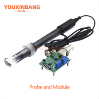 Sonda de Electrodo de pH No Recargable, Sensor de Valor de pH, Módulo de Monitoreo de Adquisición de Datos de Grado Ácido-Base, pH0-14