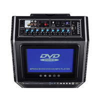 MÚLTIPLES FORMATOS 10 Reproductor de DVD Altavoz profesional 10 pulgadas Woofer Trolley DisCo Box Sistema PA Altavoces con pantalla TFT de 9''