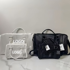 Borsa Trasparente in Rete con Logo <span class=keywords><strong>AIL</strong></span> Personalizzato, Borsa per Yoga e Fitness, Borsa <span class=keywords><strong>a</strong></span> Tracolla da Donna per Attività all'Aperto, Borsa da Viaggio di Grande Capacità - Product Image 3