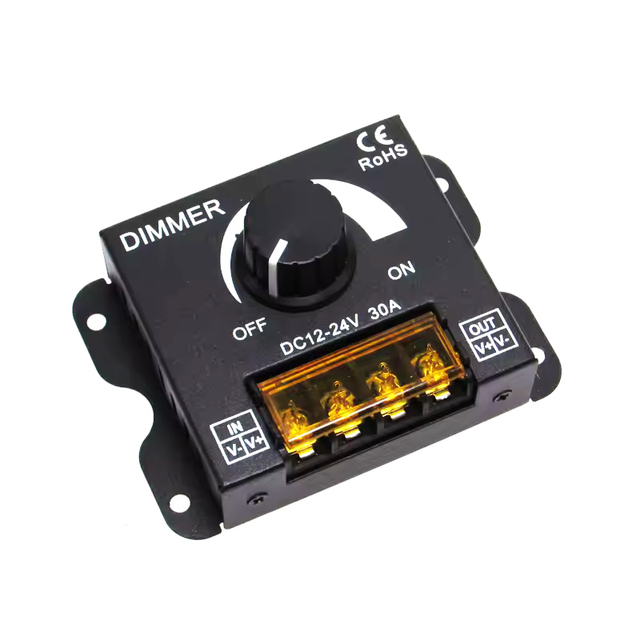 LED Soft and Hard Light Strip Dimmer Brightness Adjuster Knob Switch 12V/24V 30A