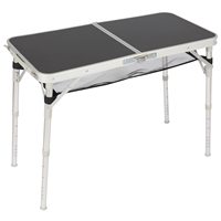 Chine Vente en gros Balcon extérieur Long 80cm Jambes Hauteur réglable Table pliante de camping en aluminium portable avec chaise