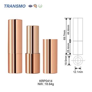 Tube cosmétique en aluminium pour gloss à lèvres avec applicateur métallique, contenant magnétique, tube de gloss à lèvres en marque privée - Product Image 2