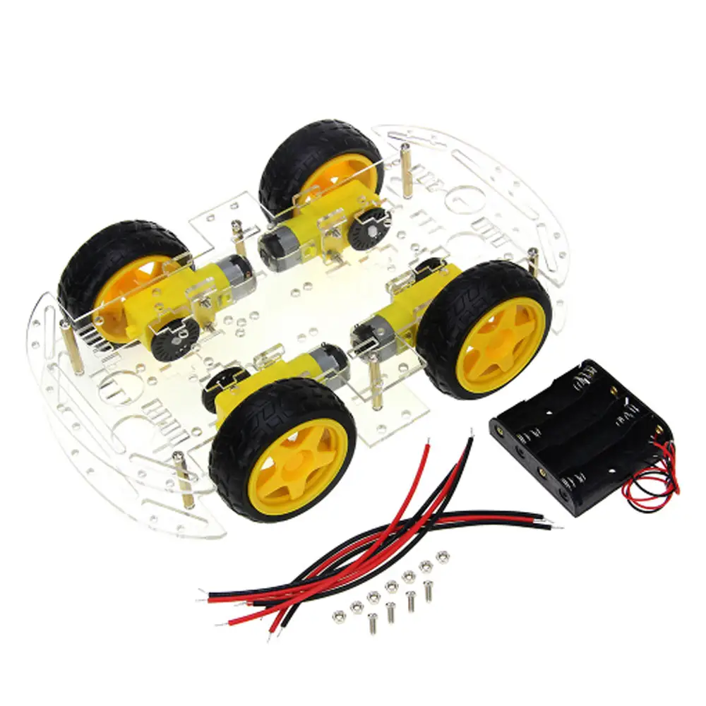 4WD DIY 프로그래밍 가능한 로봇 자동차 스마트 로봇 자동차 섀시 키트 학생 DIY 전자 스타터 키트