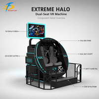 Simulateur de montagnes russes à deux places avec rotation à 360 degrés, réalité virtuelle intérieure/extérieure, pour utilisation dans les centres commerciaux