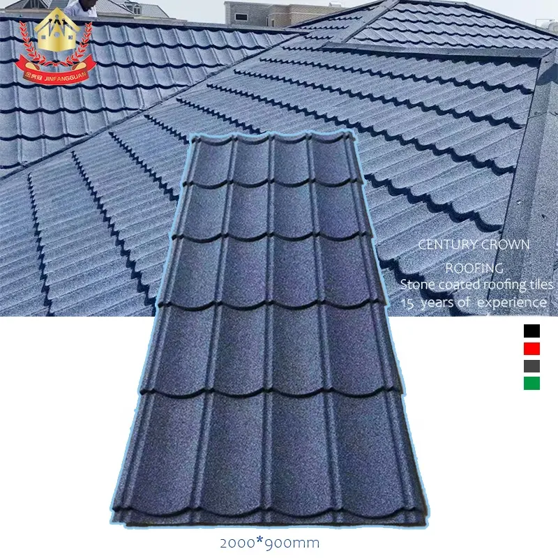 Stone coated roof tile 0.4mm 50 years warranty metal roofing sheets prices corrug roof tile long span