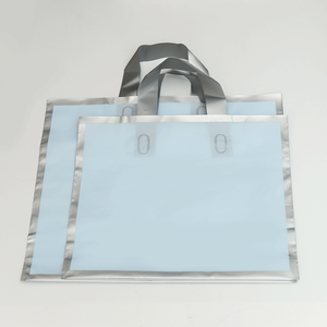 Chất lượng cao tùy chỉnh quần áo mua sắm túi-poly mềm vòng lặp xử lý, đáy vuông, in logo - Product Image 5