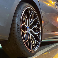 جنوط فوسن مطروقة لامعة سوداء 5x112 5x120 WF HF-2 مقاس 19 20 21 22 24 26 بوصة لسيارات BMW M3M4G80 ومرسيدس بنز W205