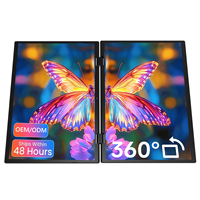 Laptop Baru OEM 14+14-Inci 2240*1440 IPS Layar Ganda Intel N150 Quad-Core Ringan Berbahan Aluminium Alloy Sistem Operasi Windows Bahasa Inggris