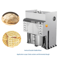 Mélangeur à pâte électrique vertical en acier inoxydable à double batte, moteur haute puissance, vitesse réglable, bol amovible pour soda et biscuits