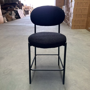 Nordic Velvet Art Stable Elegant Metal <b>Bar</b> Chair <b>Comfortable</b> High <b>Stool</b> Stable Backrest for Modern Home Hotel Dining Room - Product Image 6