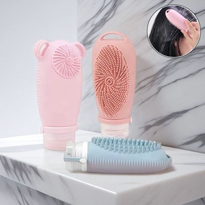 Ensemble <span class=keywords><strong>de</strong></span> 4 flacons <span class=keywords><strong>de</strong></span> <span class=keywords><strong>voyage</strong></span> <span class=keywords><strong>en</strong></span> silicone anti-fuite approuvés par la TSA, 100 ml, <span class=keywords><strong>pour</strong></span> articles <span class=keywords><strong>de</strong></span> toilette - Product Image 3