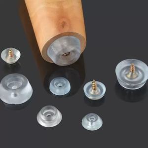Embouts de pieds de meubles antidérapants réutilisables transparents à visser en PVC, <span class=keywords><strong>protection</strong></span> de sol augmentant la hauteur, découpe personnalisée - Product Image 4