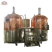 Équipement de brassage de bière en cuivre rouge de 1000 L, micro-brasserie à vendre