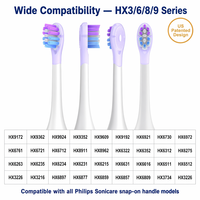 Têtes de brosse à dents électriques soniques DuPont à poils souples et absorption des chocs, compatibles avec Philips 6730, pour hôtel et usage domestique