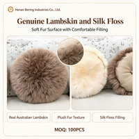 Coussin de chaise en fourrure d'agneau australien, véritable cuir d'agneau, tissu en daim, soie, peluche douce