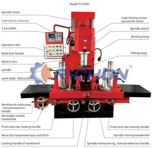 T7220D Vertikale FIne Bohr-und Fräsmaschine Bohren von Automobil motor zylindern CNC-Fräs bohrmaschine