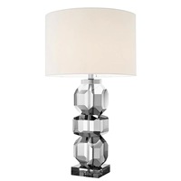 Lampe de bureau LED réglable en cristal fumé, design moderne et élégant, haut de gamme, pour salon, chambre, canapé, bureau, salle de thé